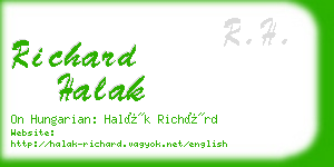 richard halak business card
